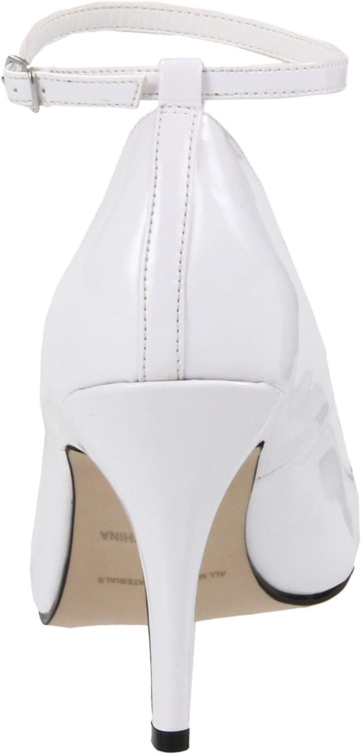 Ellie Shoes Women's 8401 Pump, White, Size 9.0