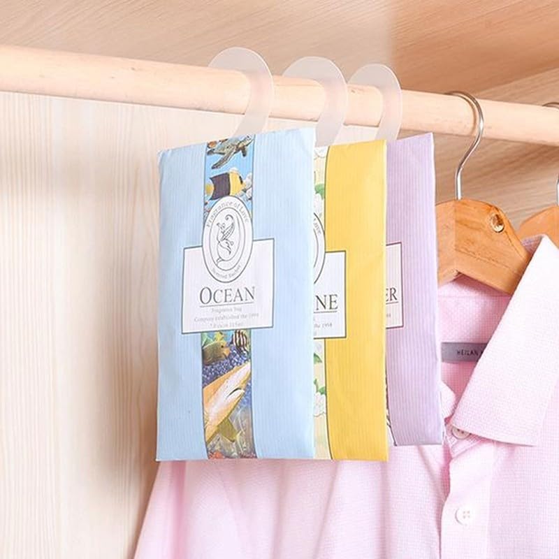 Bolsas de ambientador de 6 unidades, aroma natural para armario, dormitorio, sala de estar, aromas de lirio, rosa, jazmín, lavanda, limón