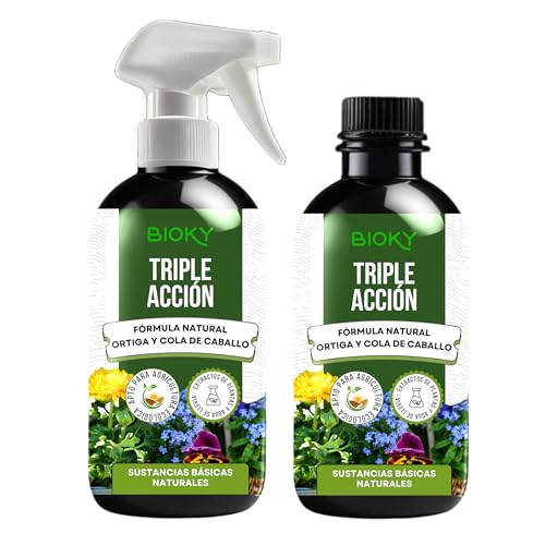 Triple Acción 2L – Spray Purín de Ortiga + Cola de Caballo para Plantas – Listo para Usar – Efecto Insecticida, Acaricida y Fungicida – Sustancias Básicas en Agricultura Ecológica