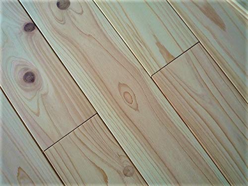 桧羽目板(節・埋木補修)20枚:1坪 四方本実 フローリング加工 1820×90×9.5 サンダー仕上(床・壁兼用材)※軽微な訳あり品含む