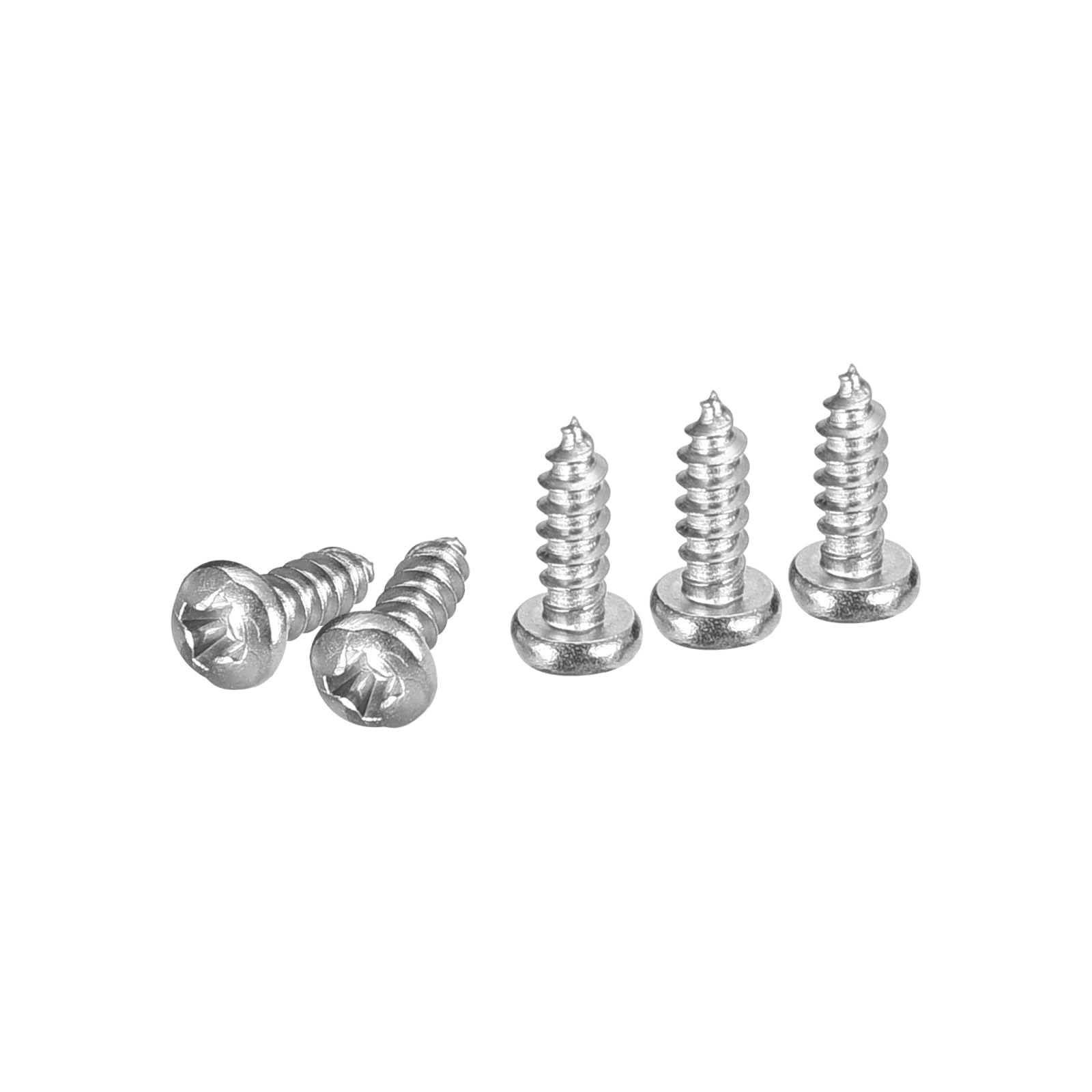 DTGN #2x1/4 Phillips Pan Head Self-Tapping Screw - 50Pack - Bright Finish 304 Stainless Steel Sheet Metal Screws Wood Screws