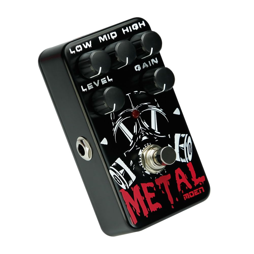 MOEN Electric Guitar Pedal Effects Metal Distortion Gain Level Low Middle High