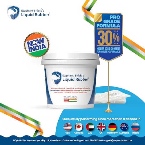 Image of Elephant Shield Liquid Rubber Water Based Waterproofing Sealant for Sheet Joints, Bolt Holes, Gutter Joints, Roof & Wall Crack, Solar Panel, Cut Out, Damp Wall 500ml