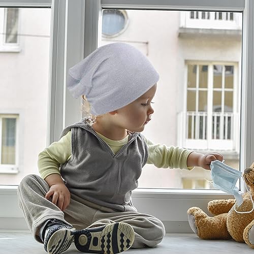 6 Pack Unisex Baby Hats for Kids 6 Months-5 Years Old, Cute Soft Baby Skull Caps Cotton Baby Toddler Beanie Hat Cap3