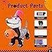 GOOSH 5.5 FT Halloween Inflatables Outdoor Decorations Skeleton Puppy Inflatable Yard Decoration with Build-in LEDs Blow Up Pumpkin for Halloween Party Indoor Outdoor Yard Garden