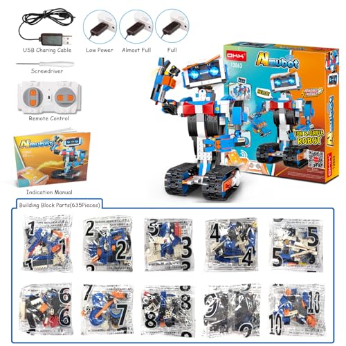 OKK Robot Building Toys for Boys, STEM Projects for Kids Ages 8-12, Remote & APP Controlled Engineering Learning Educational Coding DIY Building Kit Rechargeable Robot Toy Gifts for Girls (728 Pieces) - Image 7