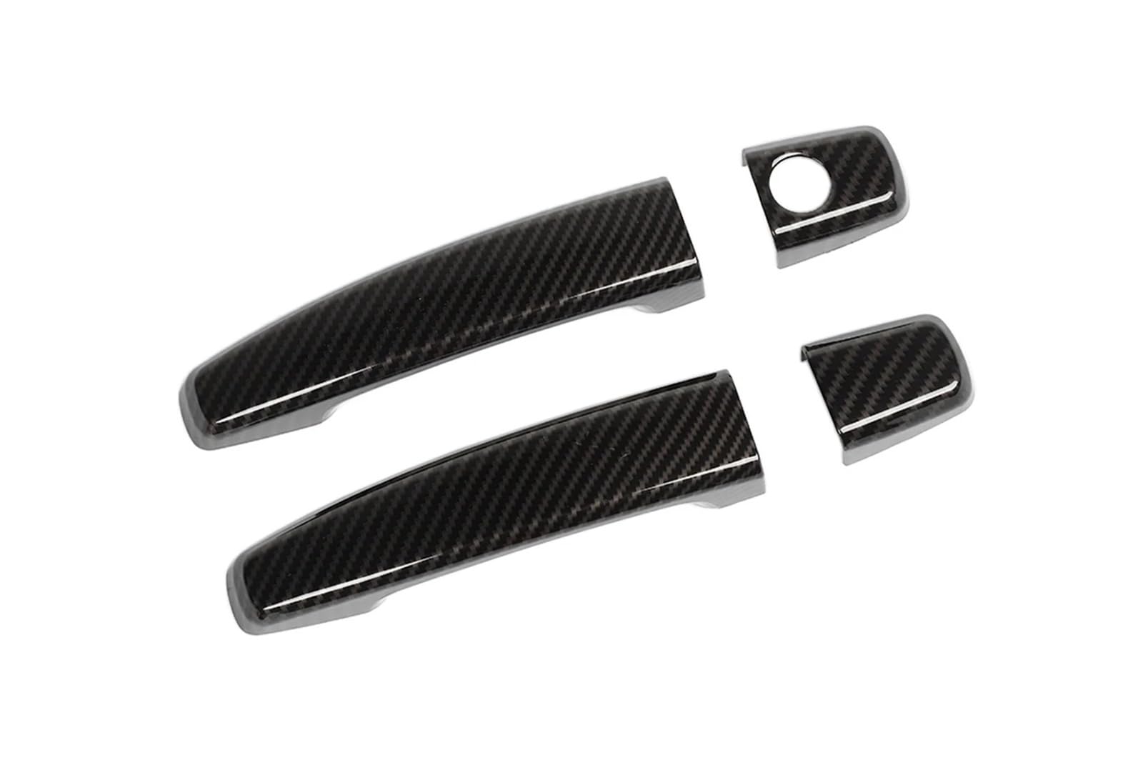 Cqjjxkyc Carbon Fiber Look Support Handle Car Exterior Door Grab Handle Decoration Trim Cover Decal Fit For Chevrolet Fit For Camaro 2010-2015
