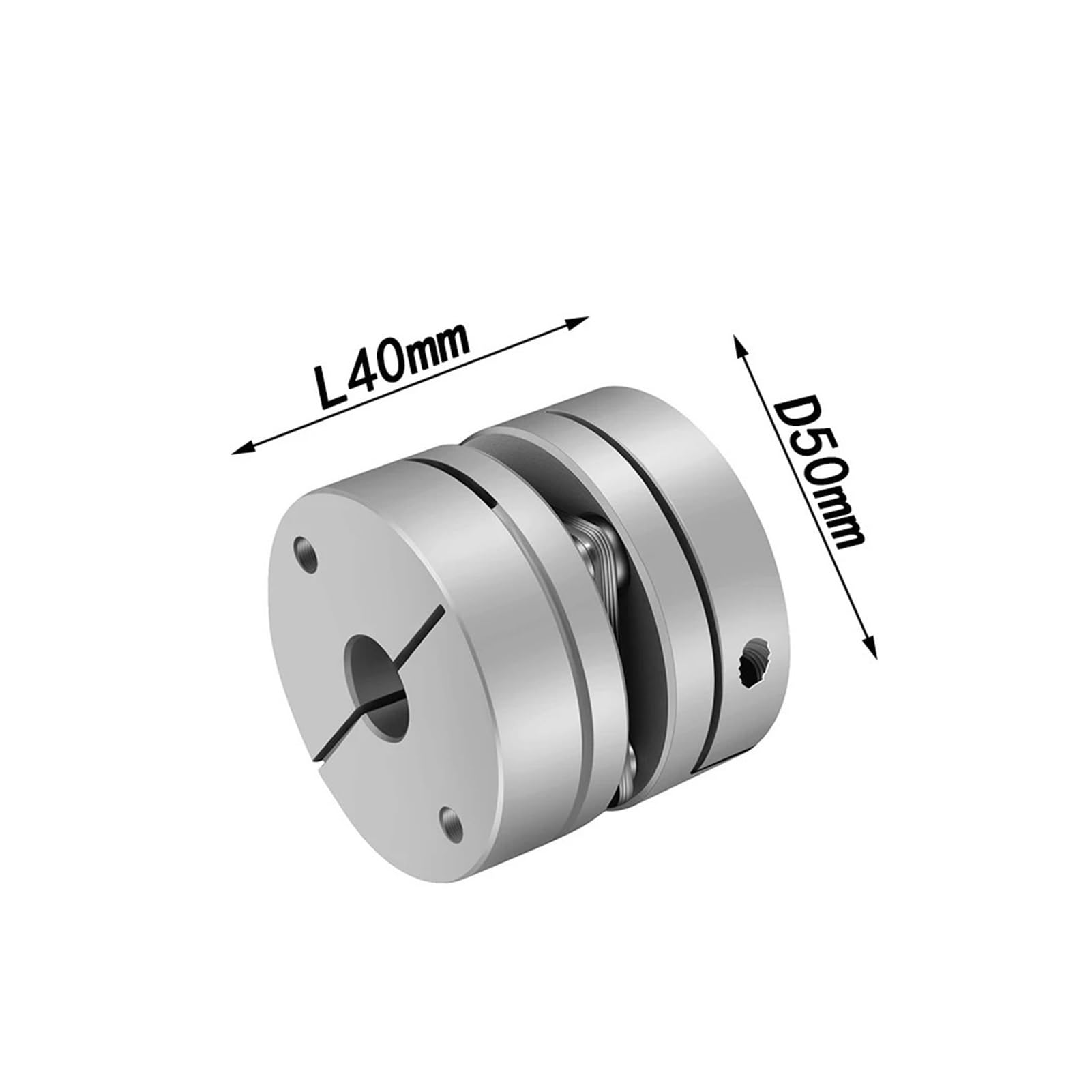 Accouplement à diaphragme unique en alliage d'aluminium D50L40