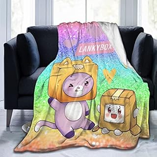 Lankybox Blanket Flannel Blankets Soft Cozy Lightweight Bed Decoration Blanket For Kids Boys Girls Men Women 50"X40"