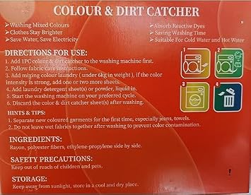 Eco-Friendly Laundry Detergent 60 Sheets (Up to 120 Washes) with Colour & Dirt Catcher 60 Sheets, Enhances Laundry Efficiency, Protects Colours, Saves Time, Water and Electricity