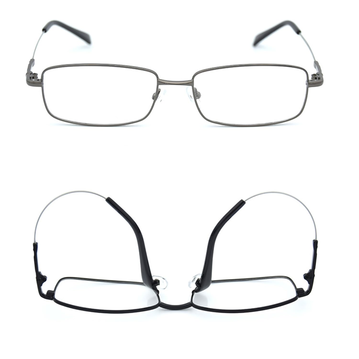 Photochrome Lesebrille, Computerbrille aus Titanlegierung mit Blaulichtfilter, Gleitsichtbrille für Damen Herren