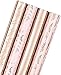 RUSPEPA Rouleau De Papier D'Emballage Cadeau - Or Rose Et Rose Pour Anniversaire, Vacances, Mariage, Emballage Cadeau De Douche De Bébé - 4 Rouleaux - 76 X 305 cm Par Rouleau