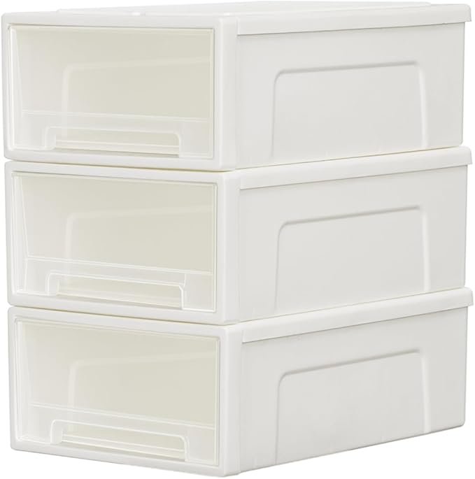 Jocca Set Di 3 Organizer Trasparenti Per Cassetti, In Plastica Resistente, Con Pomelli Cromati, Misura 16,5x16,5x16,5 Cm, Per Biancheria Intima, Calzini, Gioielli