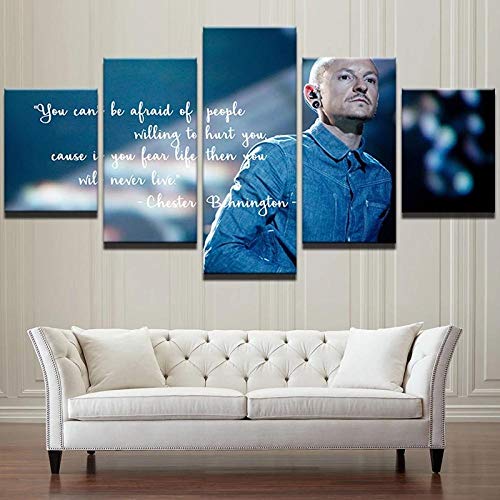 Impression sur toile intissée portrait Bennington affiche de haute qualité