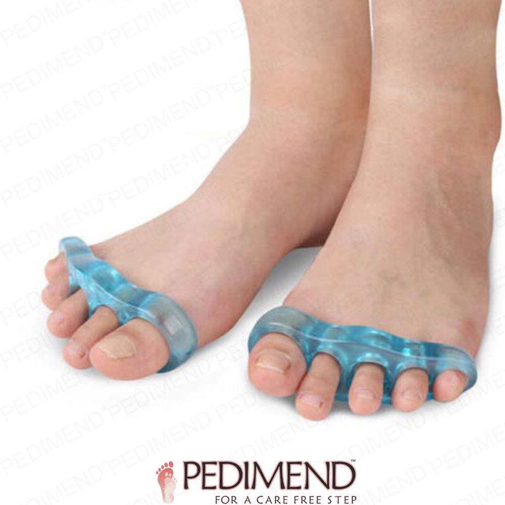 6 Silicone Gel Toe Separator / Correction Roller with Five Sizes of Pedimend - Hallux Valgus Foot Holder - Reduces Foot Discomfort, Reduces Pressure & Friction – UNISEX - Foot Care - L