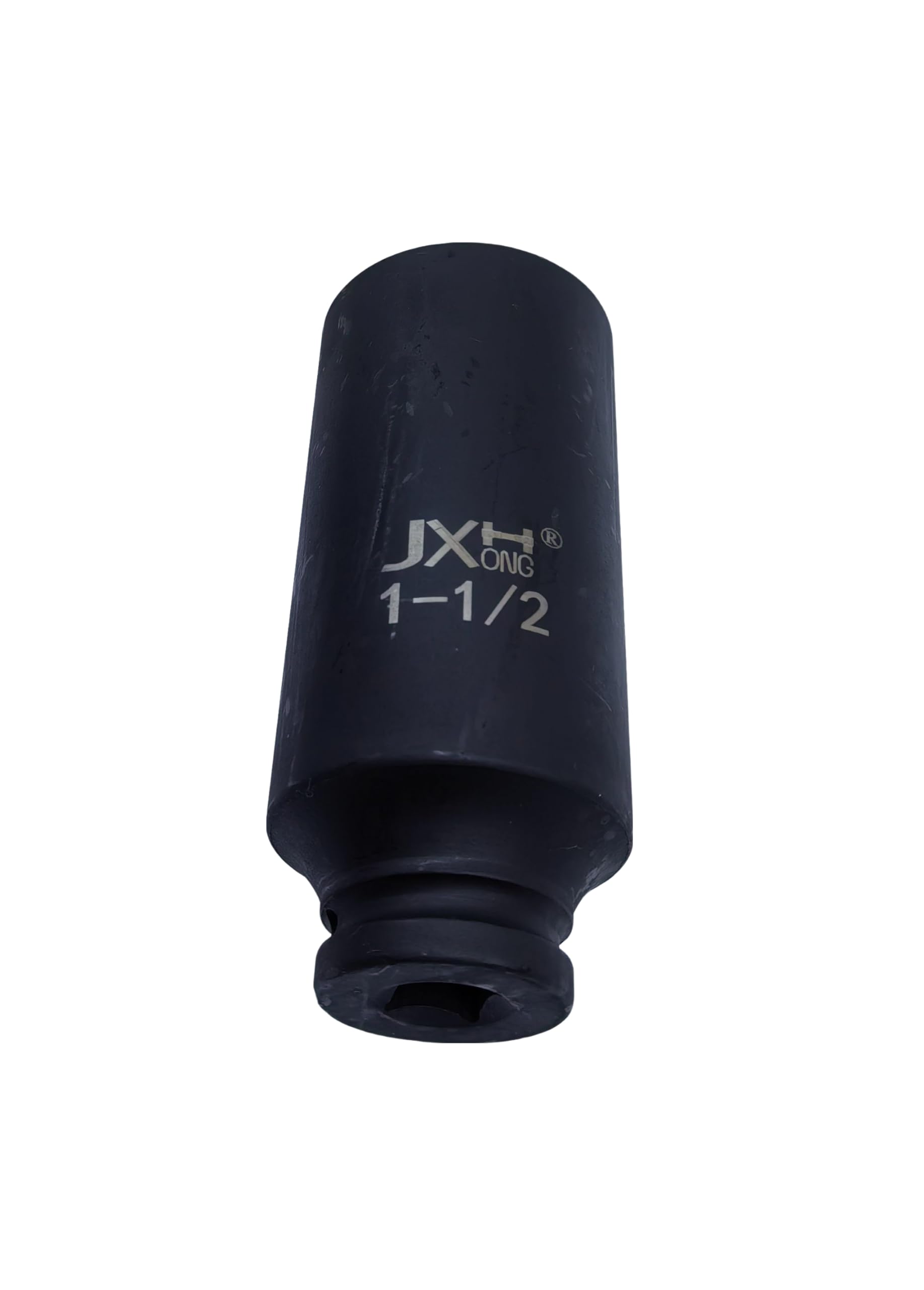 Llave de vaso de impacto de 1/2 pulgada de 1-1/2 pulgadas, extra profundo, 6 puntos, 4.7 pulgadas de largo, acero de aleación Cr-V tratado térmicamente