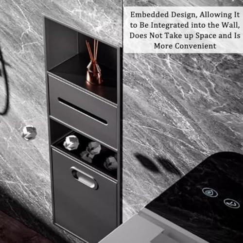 Retractable Shower Niche with Storage Cabinet - Space-Saving Bathroom Organizer for Hotels, Spas, and Public Facilities, Maximizing Storage and Efficiency