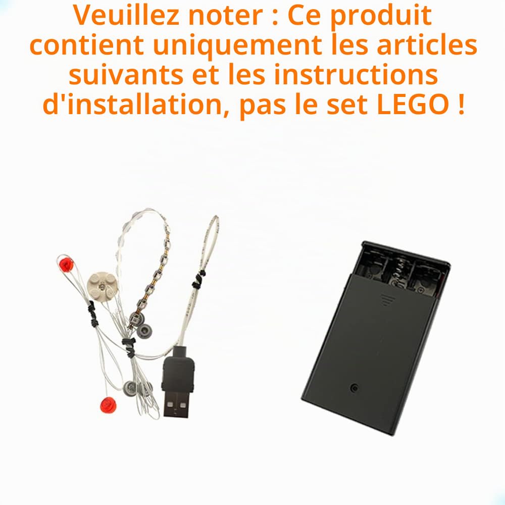 GEAMENT Jeu De Lumières Compatible avec Lego Diorama de la Poursuite dans Les Tranchées de l’Étoile de la Mort (Death Star Trench Run Diorama) - Kit D'éclairage LED pour Star Wars 75329