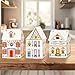 Mini Gingerbread House Jars, Christmas Village Spice House Home Decor, Festive Countertop Decor