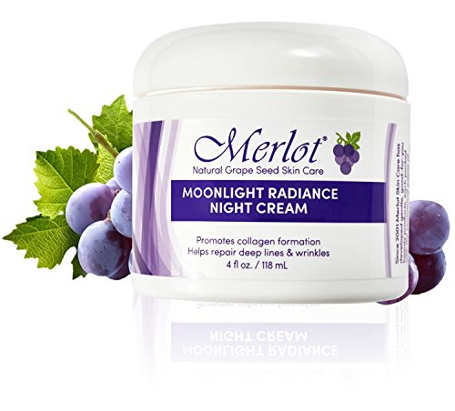 Merlot Anti-Aging Moonlight Radiance Night Cream Promotes Collagen Formation reduces lines and wrinkles