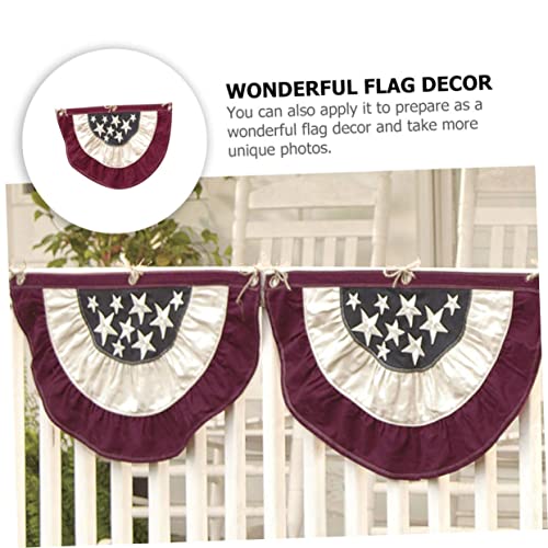 Drapeau américain plissé extérieur lot de 2 éventails Toddmomy - 7
