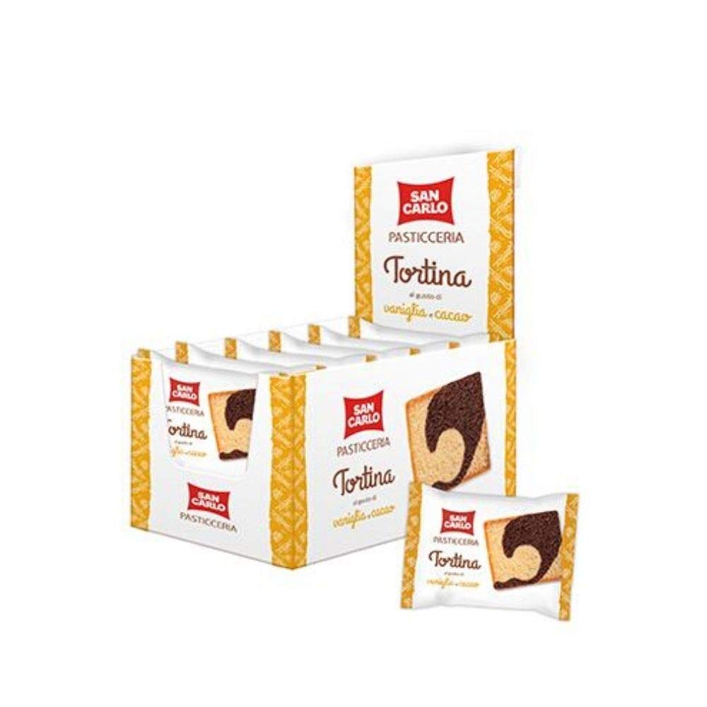 TORTINA al gusto di VANIGLIA e CACAO SAN CARLO - 18pezzi x 50gr
