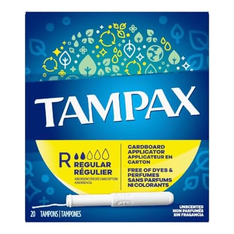 Tampax Regular Tampons with Cardboard Applicator Cover
