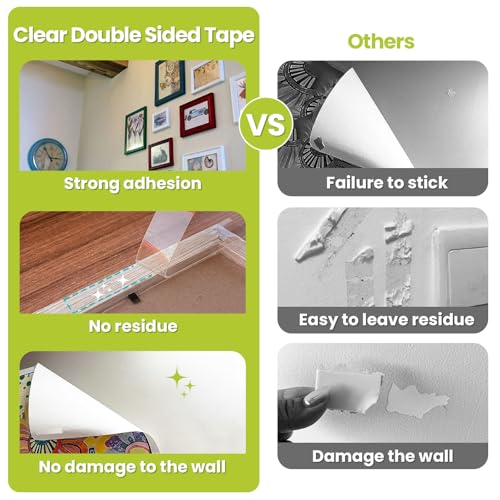 Image of Double Sided Tape Heavy Duty, Removable Nano Adhesive Tape, 2 inch x 16.5FT