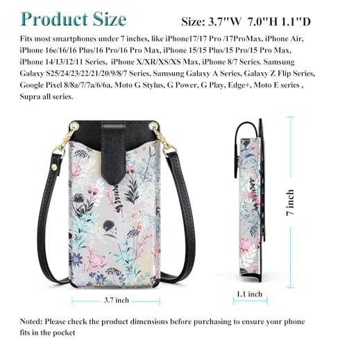 Image of Peacocktion Small Crossbody Cell Phone Purse for Women, Lightweight Mini Small Crossbody Bags for Women with Card Slots