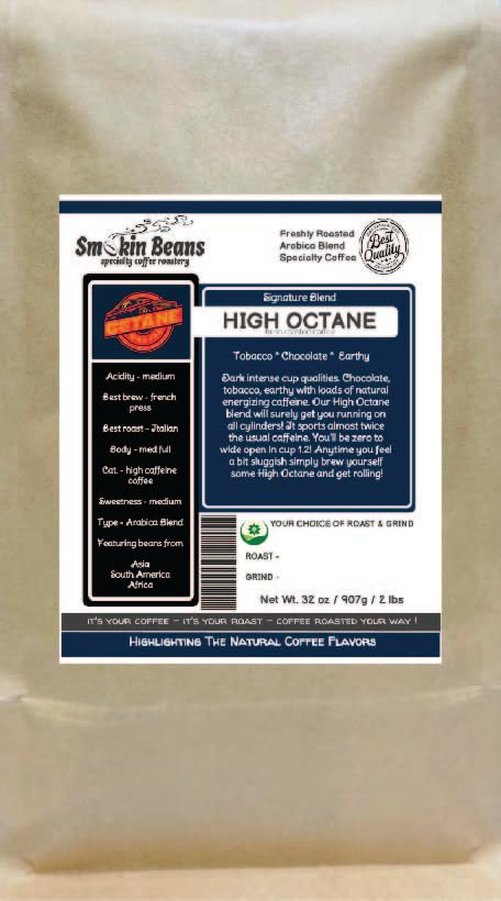 Smokin Beans Blend de Café en Grano Tostado Full City 32 oz miniatura 1