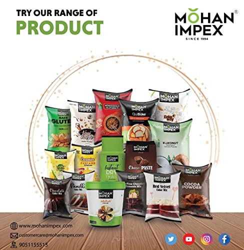 Image of Mohan Impex Cocoa Powder 500g (Pack of 2) | 100% Pure Unsweetened Cocoa | Rich Flavor for Baking, Cakes, Brownies, Hot Chocolate, Milkshakes, Desserts & Confectionery Use