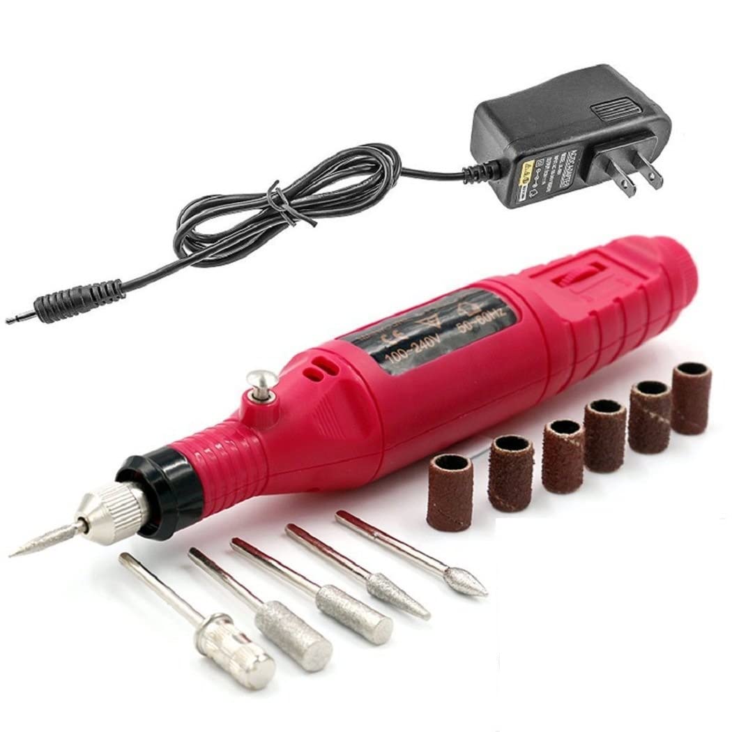 Hand-held Nail Electric Drill Set Variable Speed Manicure Pedicure Nail Drill File Bits Grinding Tool 3000-20000prm by NYKKOLA