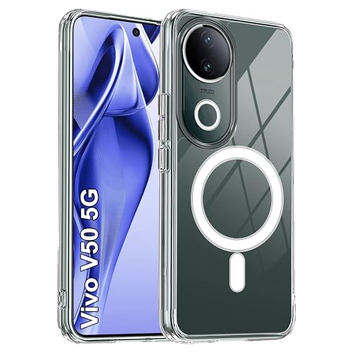 Image of amazon basics Back Case Cover for Vivo V50 | Compatible for Vivo V50 Back Cover | Scratch-Resistant Back Case Cover | Clear