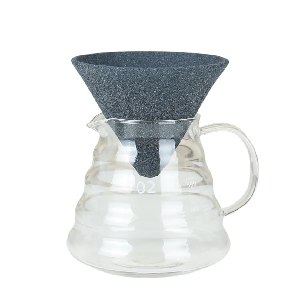 Mikroporowaty ceramiczny filtr do kawy, ręcznie wykonany kubek kropelkowy, nie wymaga papieru, nadaje się do ponownego użytku do herbaty i (filtr kubek i garnek)