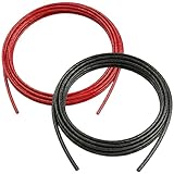 Ersatzseile 2er Set für Springseil | 315cm Länge – Rotes Seil 3,4mm & schwarzes 4.1mm Durchmesser | 2 verstellbare High Speed Ersatzlitzen | PVC Ersatz Stahlseile Spare Parts