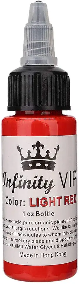 Tinta de tatuagem, 30 ml ferramenta de acessório de tinta de pigmento de tatuagem semi permanente para maquiagem 3D beleza pele arte corporal(red)