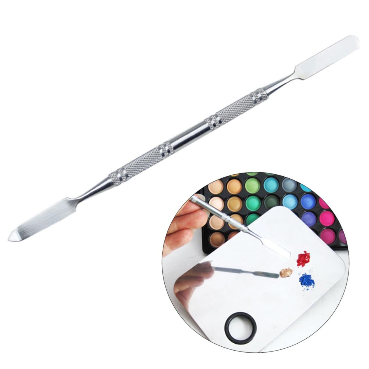 FRCOLOR Makeup Mixing Rod Stainless Rod for Foundation Powder Concealers Concealer Palette Silver Cosmetic Tool