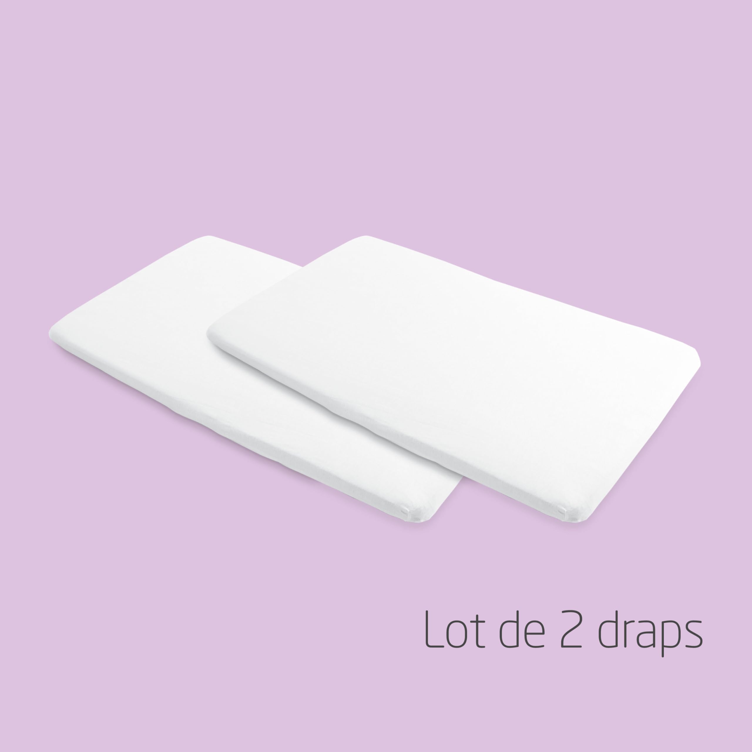 Maxi-Cosi Iris2 Drap-Housse, pour Lit Bébé et Matelas du Lit de Voyage Compact Iris2 2 en 1, Blanc