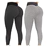 Reosse-Leggings-for-Women-2-Pack-High-Waist-Yoga-Pants-for-Women Reosse Leggings for Women - 2 Pack High Waist Yoga Pants for Women (Black+Grey, Medium)