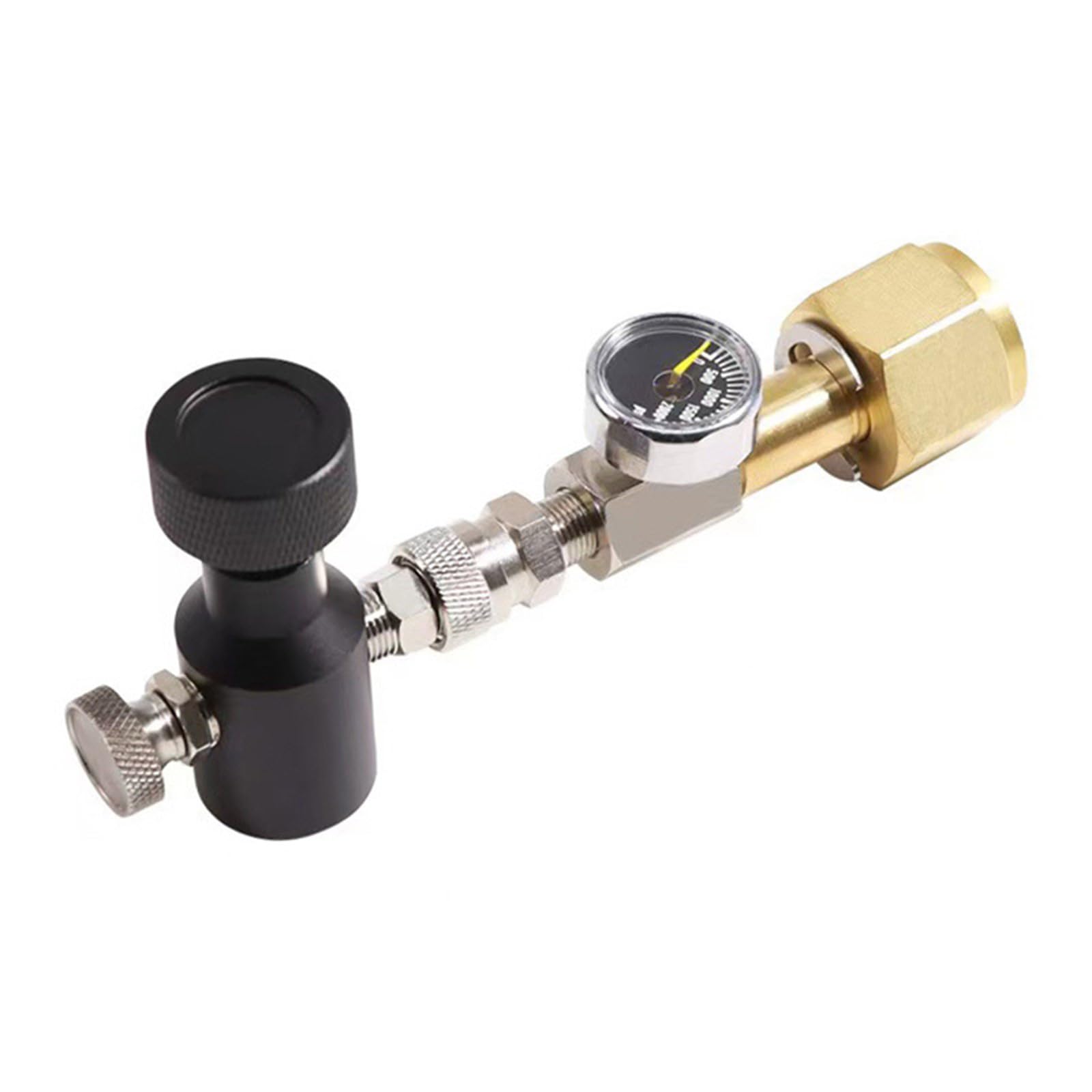 Adaptateur de bouteille W21.8 manomètre recharge acier inoxydable connexion rapide