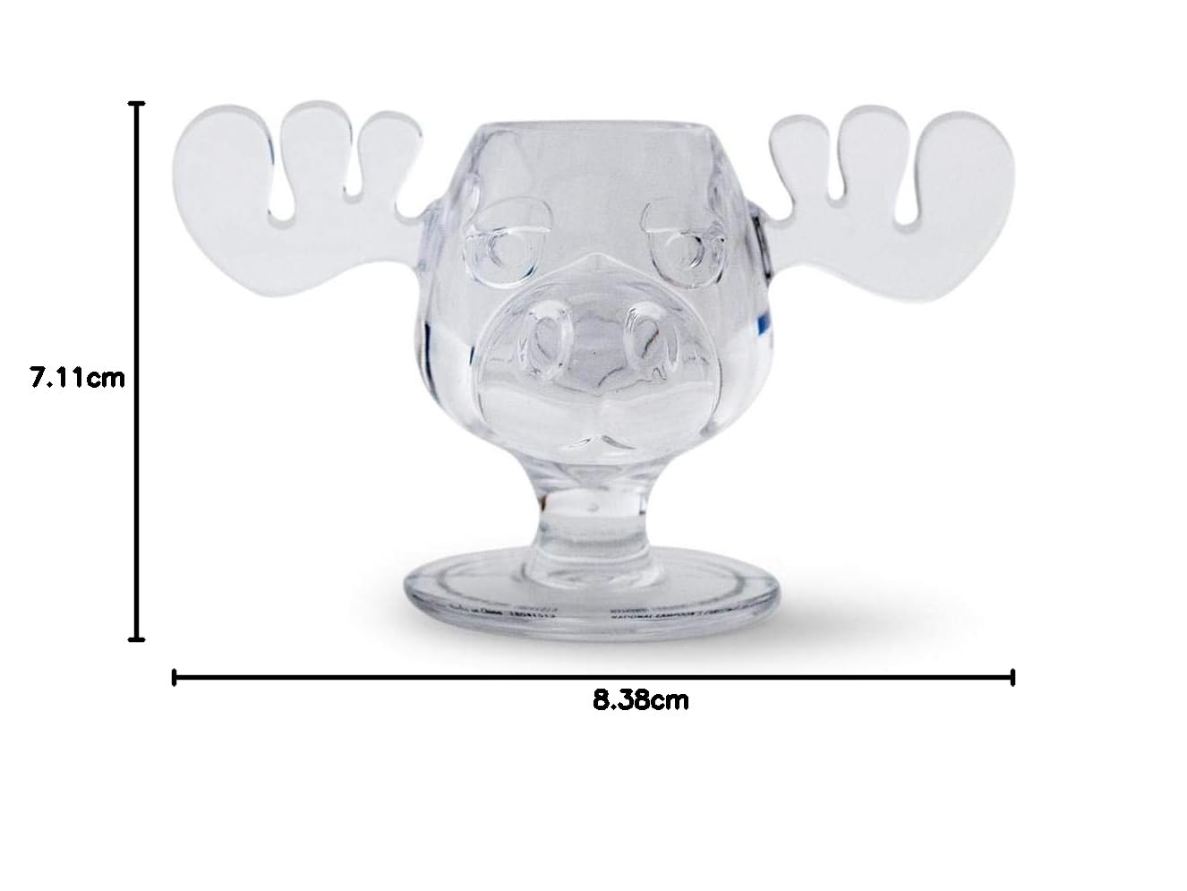 ICUP Christmas Vacation Marty Moose - Vaso de chupito acrílico moldeado de 1.5 onzas