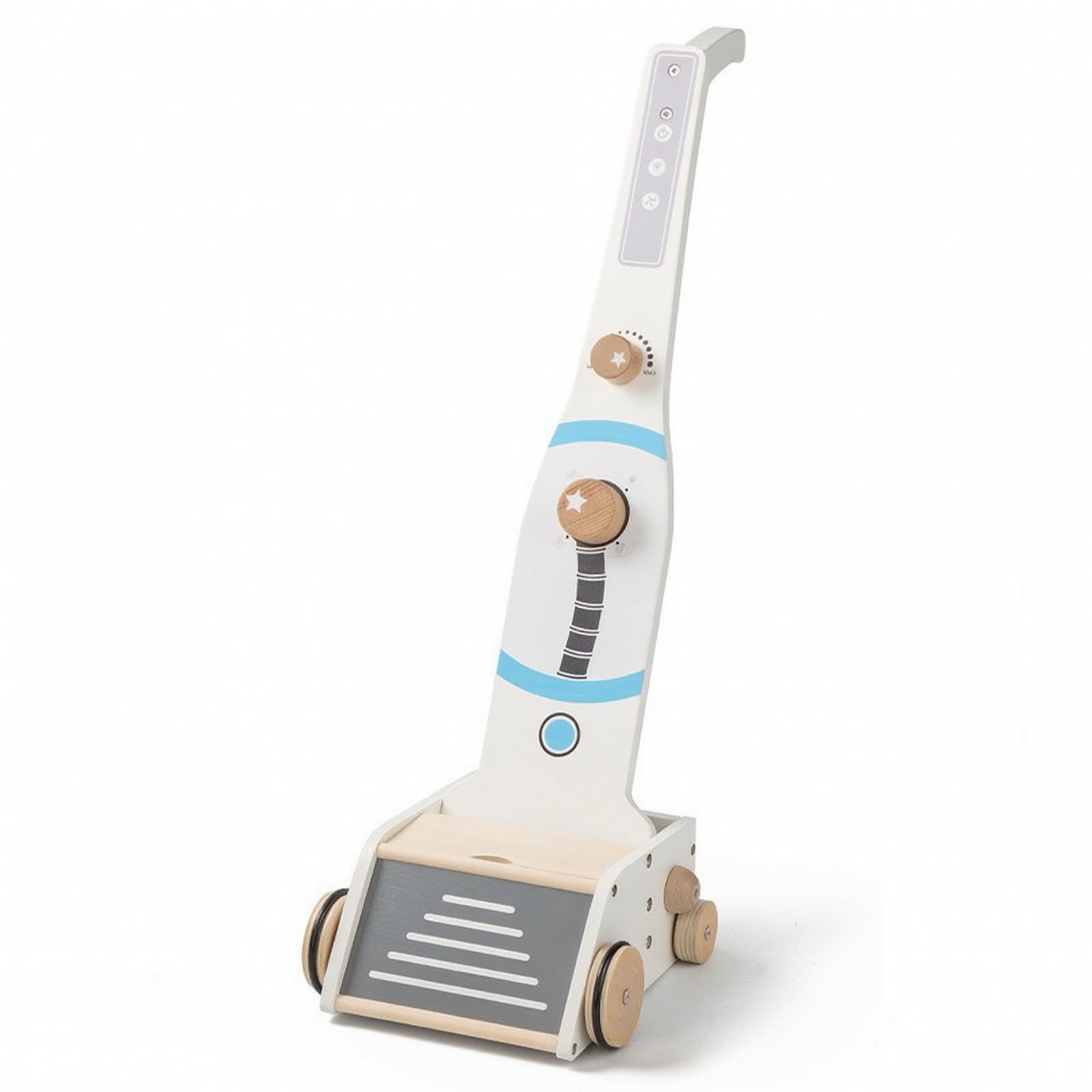 Aspirapolvere Giocattolo Robusto Aspirapolvere Giocattolo con Accessori Sicuro Gioco in Legno per Bambine, Cameretta , Blu