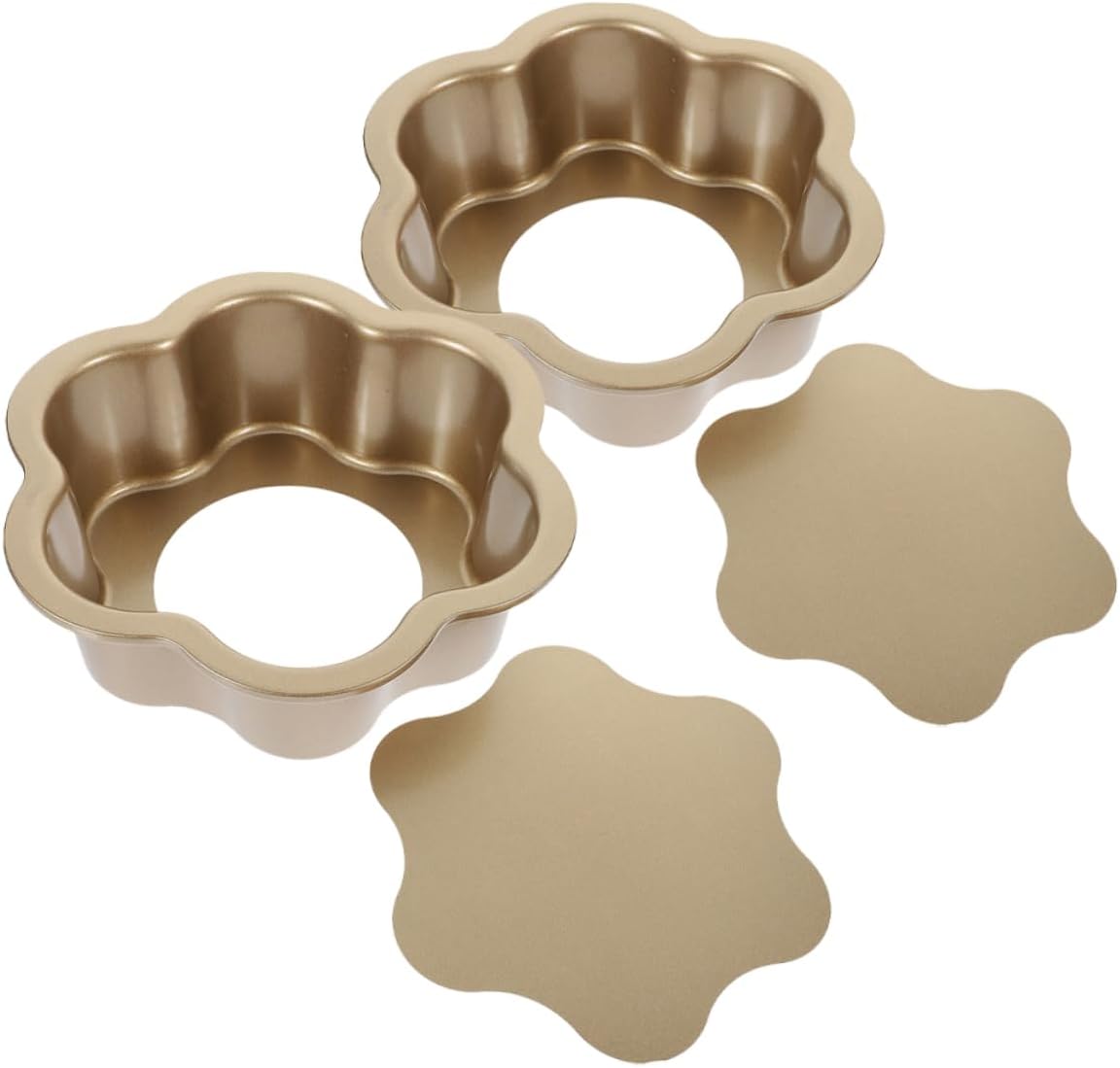 Baking Mold,Cake Pans Flower Shaped Cake Pans Non Stick Removable Bottom Baking Molds for Cheese Cake Fluted Cake Design for Birthdays and Weddings