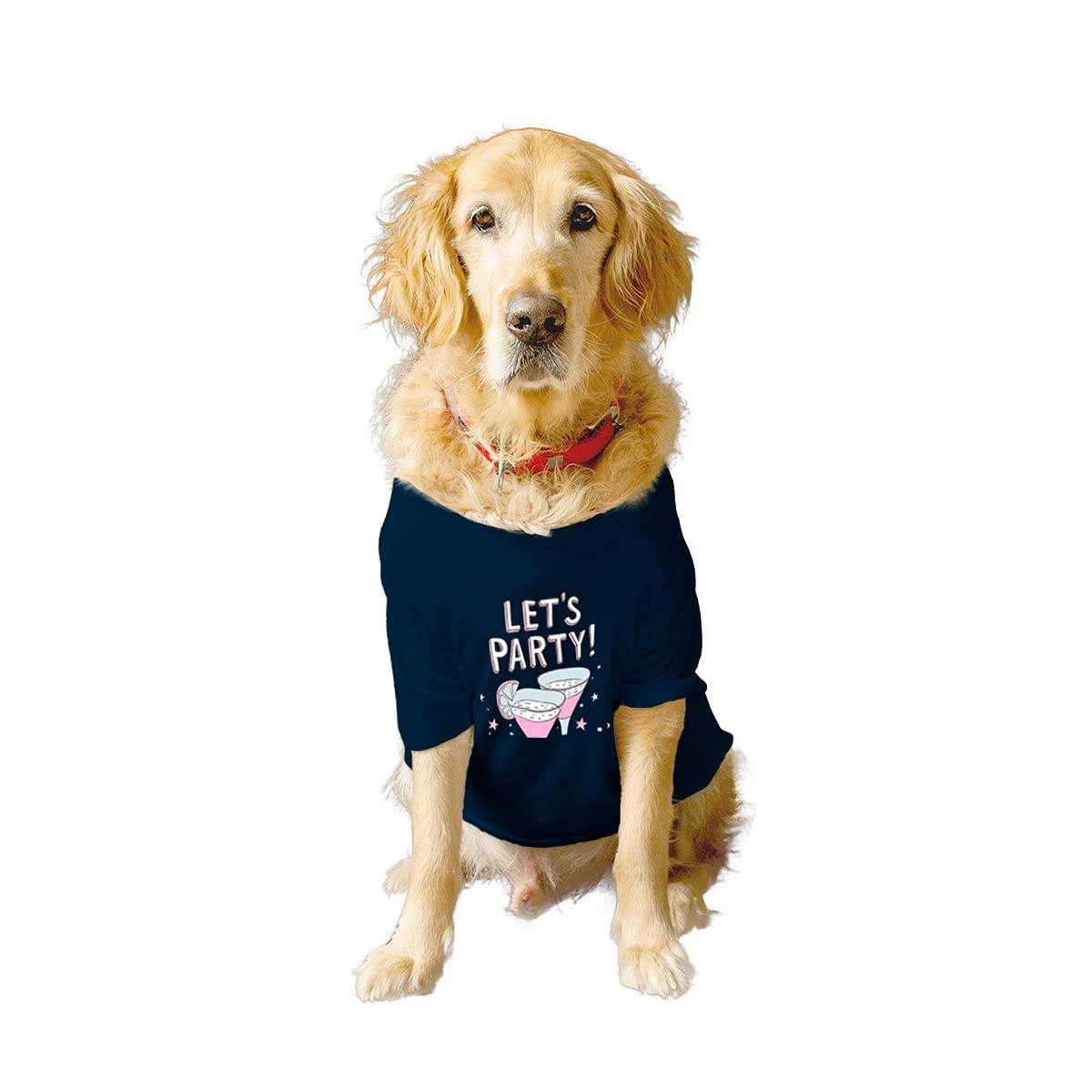 Ruse Basic Crew Neck Lets Party Printed Half Sleeves/Apparel/Clothes/T-Shirt Gift for Dogs.Colour-Navy/XX-Small (Chihuahuas, Papillons) (B09799H9YL) Amazon Price History, Amazon Price Tracker