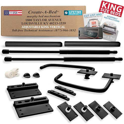 Create-A-Bed Premium Murphy Bed Kit, King Vertical