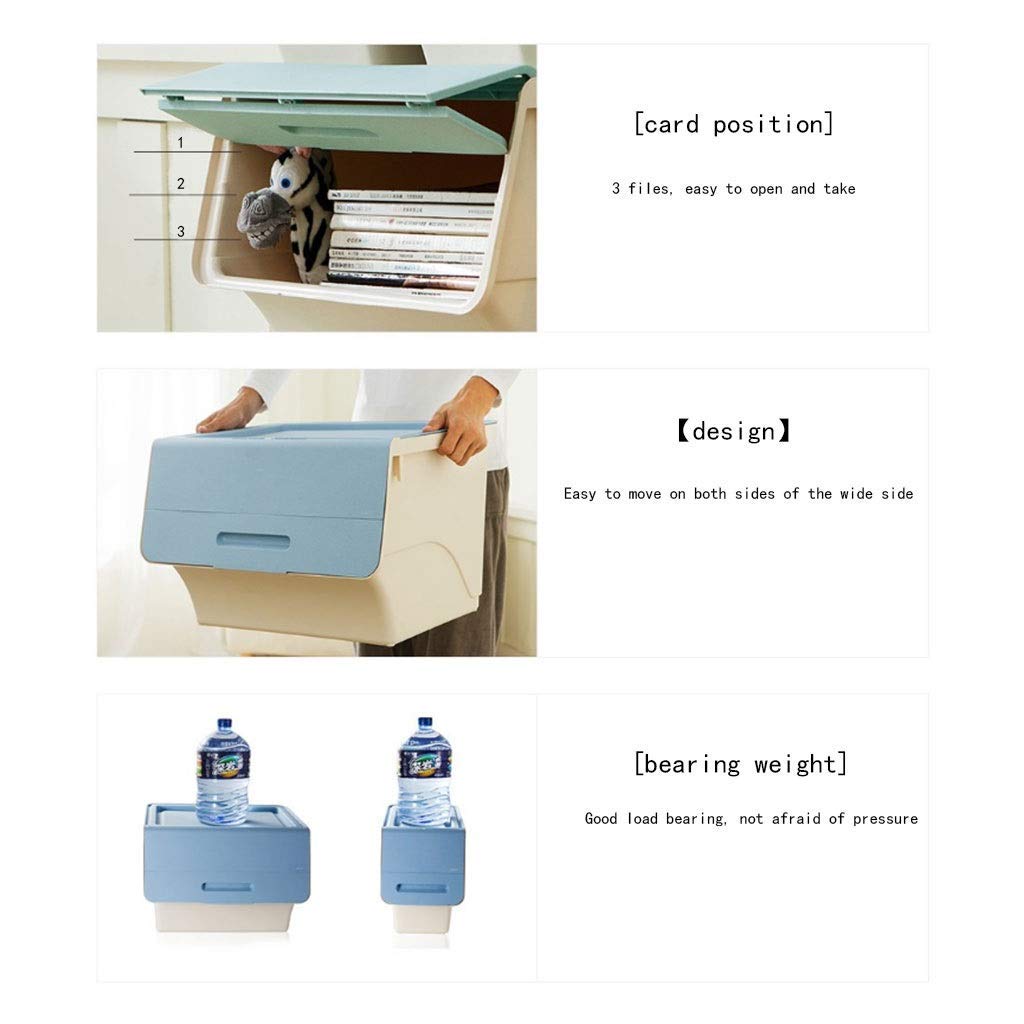 Armadietto multifunzione per ufficio, schedario, divisori, cassetto, armadio, dormitorio, archiviazione dati, abbigliamento, in plastica, blu, verde, 44, 39,5, 30,9 cm, blu