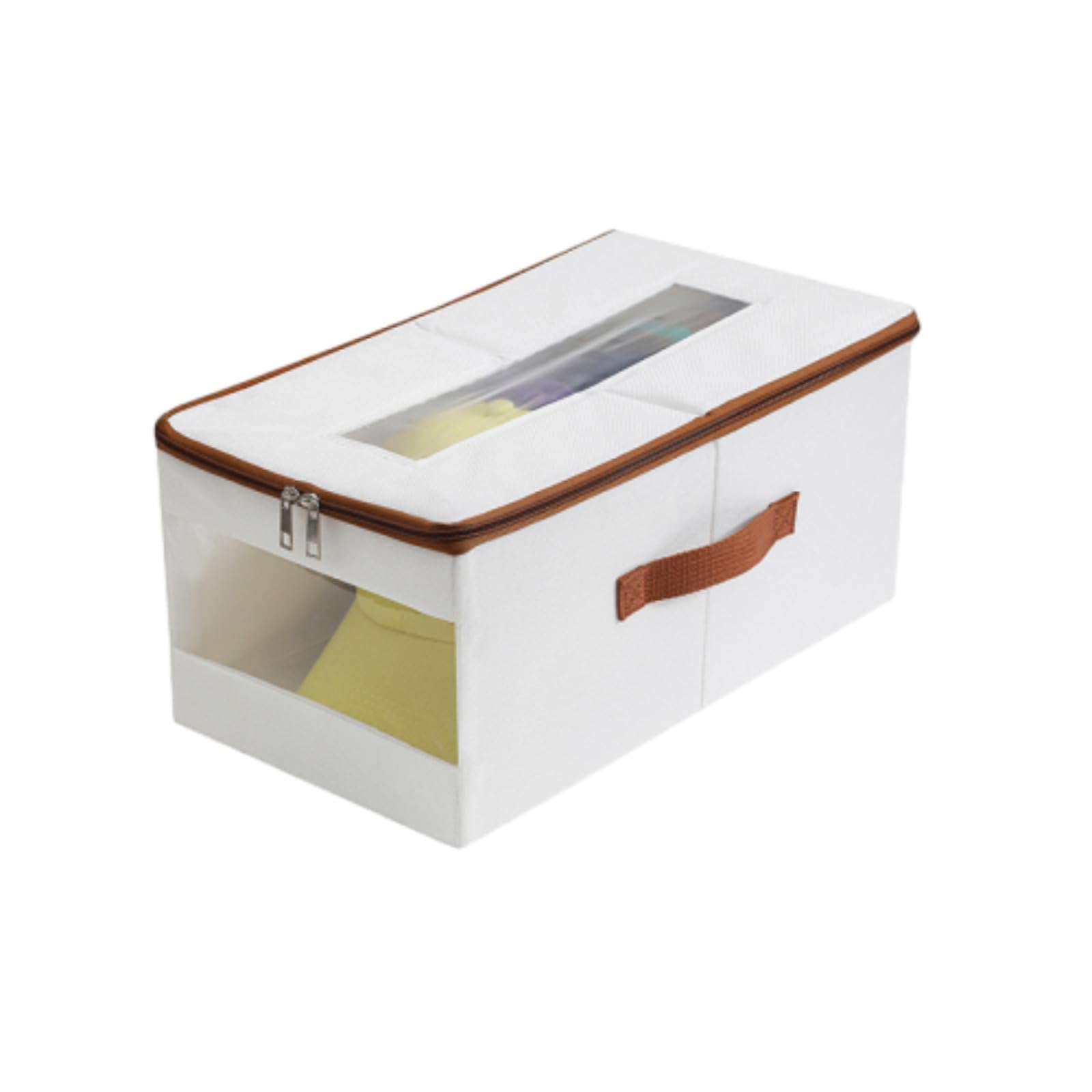 Moedweuo White Stackable Hat Organiser Box For Baseball Caps With Clear Window