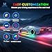 MICTUNING 8Pcs Chasing Color RGB+IC Underglow Neon Accent Strip Lights, 12V Multi DreamColor Modes Music Soundsync Exterior Underbody Lights for Car, Wireless App & Remote Control, 2 Years Warranty
