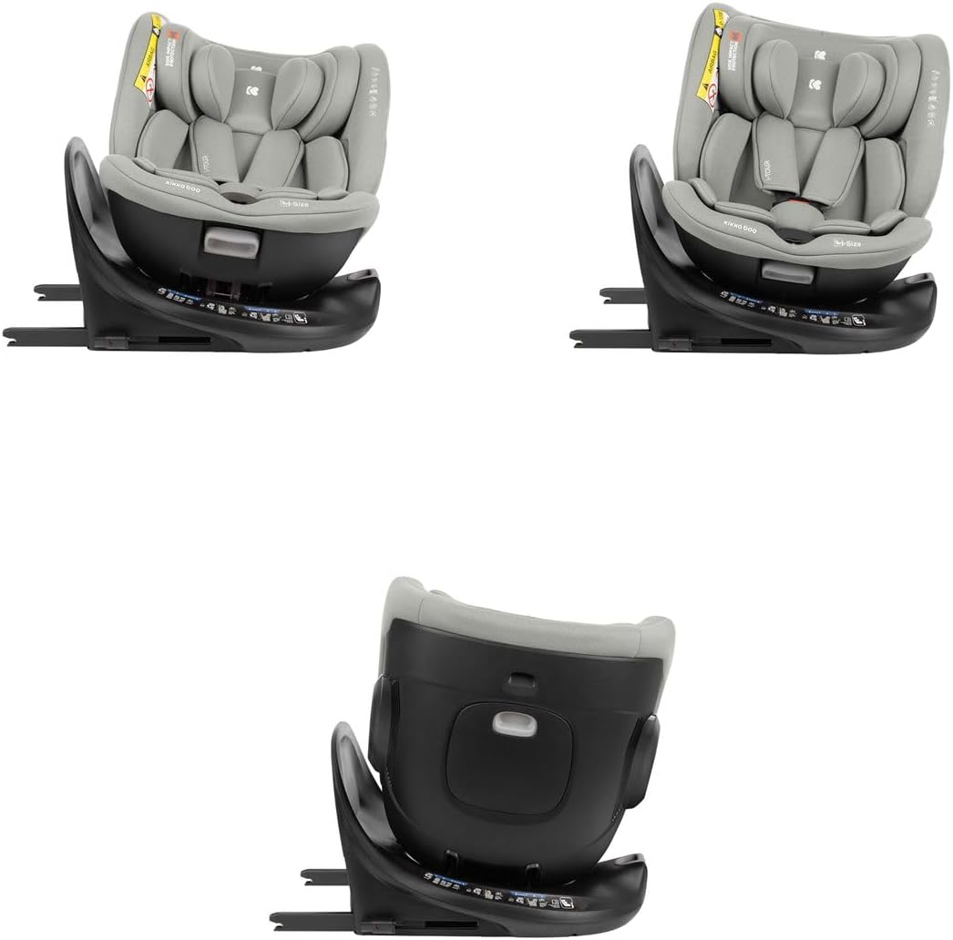 Car seat in a reclined rear-facing position
