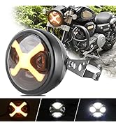 Amazon.co.jp: Vancroser 5.75インチバイク ヘッドライト イエローX